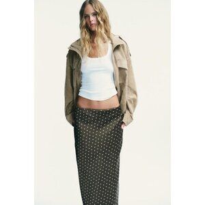 ZARA SATIN MIDI SKIRT
